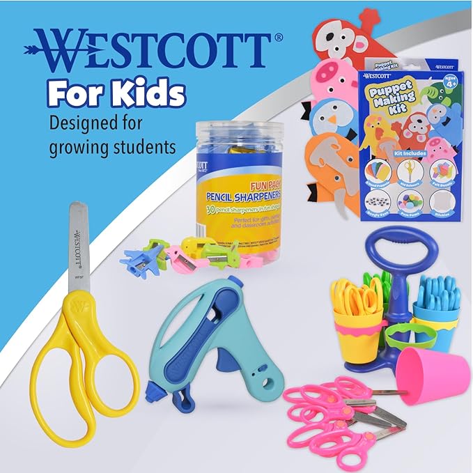 Westcott 5" Hard Handle Kids Scissors - Image 6