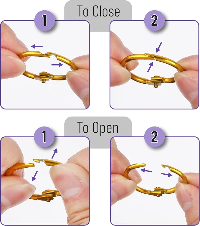 Mr. Pen- Loose Leaf Binder Book Rings, 72 Pack, 1 Inch | Metal Binder Rings - Image 3