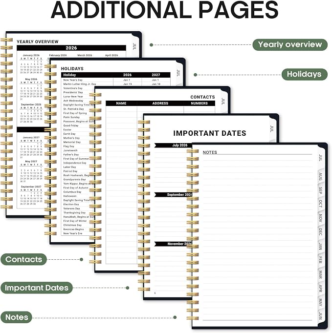 Planner 2026-2027, Academic Year Monthly and Weekly Calendar Planner, Jul 2026 - Image 5