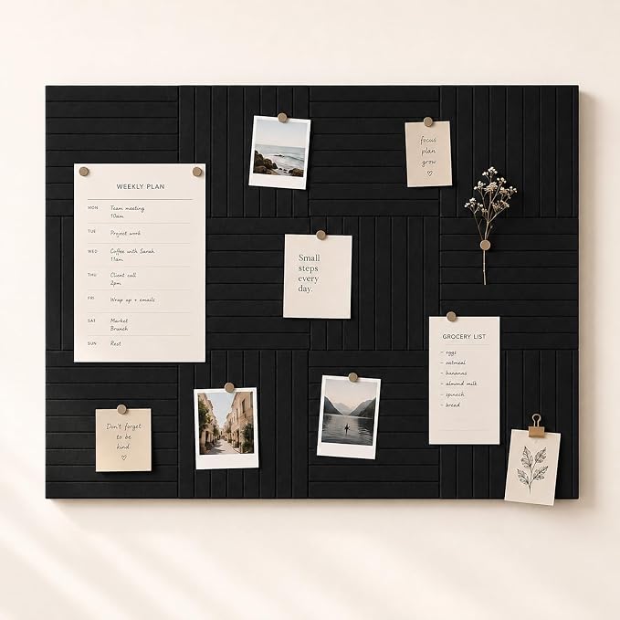 Stripe Felt Bulletin Board Tiles, Cork Board Alternative 48 x 36 in | 0.35 in - Image 7