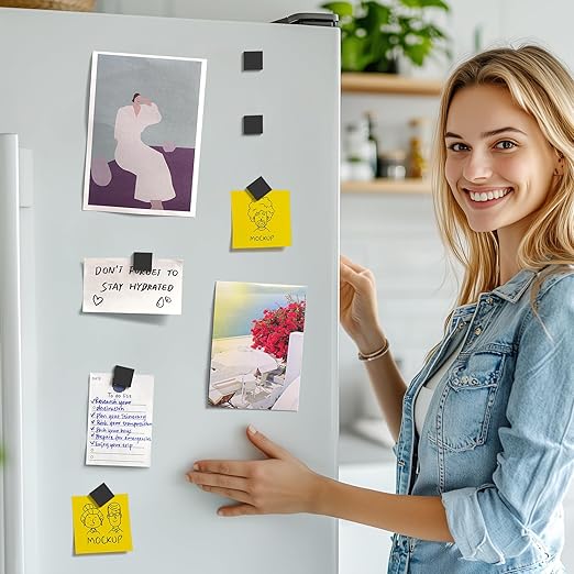 FINDMAG 240pcs Square Magnet Stickers with Adhesive Back, Flexible Self Adhesive Magnets for Crafts, Ideal for Arts, DIY, Office, School, Home, and Wall Hanging-DeskLoop Office