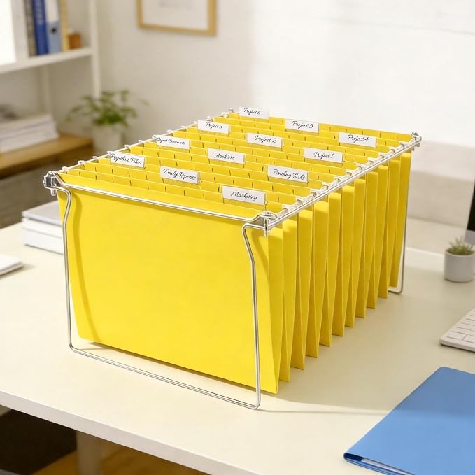 SUNEE Hanging File Folders, 25 Pack Letter Size Hanging File Folders - Image 6