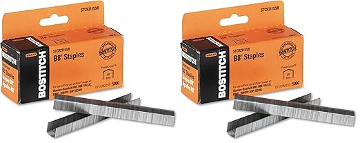 Bostitch B8 PowerCrown Staples, 0.375 Inch Leg, 45 Sheet Capacity by BostitchOfficeProducts