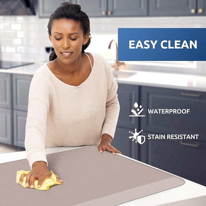 KitchenClouds Kitchen Mat Cushioned Anti Fatigue Rug 24"x70" Water Resistant - Image 3