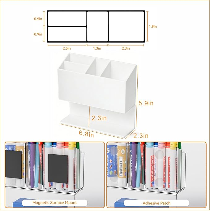 Yieach Magnetic Dry Erase Marker Holder - Image 2