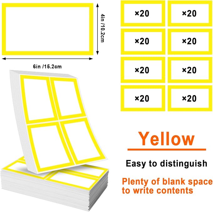 6 x 4 inch Large Moving Labels for Boxes, Blank Moving Boxes Labels Stickers - Image 2