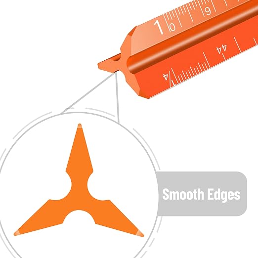 Mr. Pen- Small Architectural Scale Ruler, 6 Inch, 2 Pack | Green and Orange - Image 8