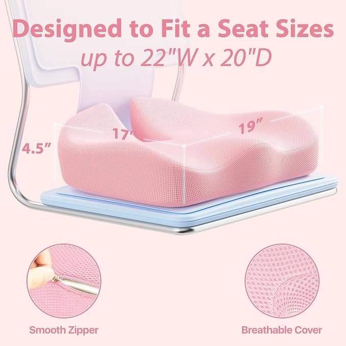 CJACSOC Seat Cushion, Extra Large Memory Foam Cushion - Image 2