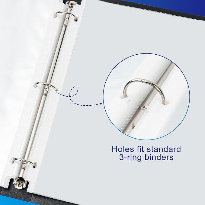 Aegero 130 Pack Clear Sheet Protectors, 8.5 x 11 inch Page Protectors - Image 3