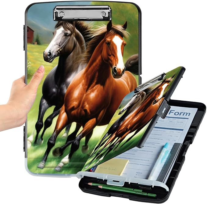 File Clipboard Storage with Pen Holder High Capacity Plastic Nursing Clipboards by DIGTIALL