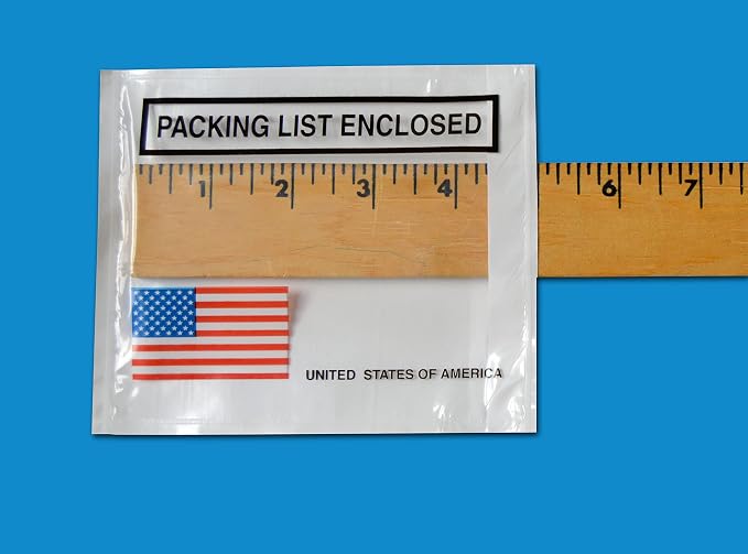 PSBM Bulk 1000 Pack 4 1/2" x 5 1/2" Back Loading Packing List Envelopes - Image 7