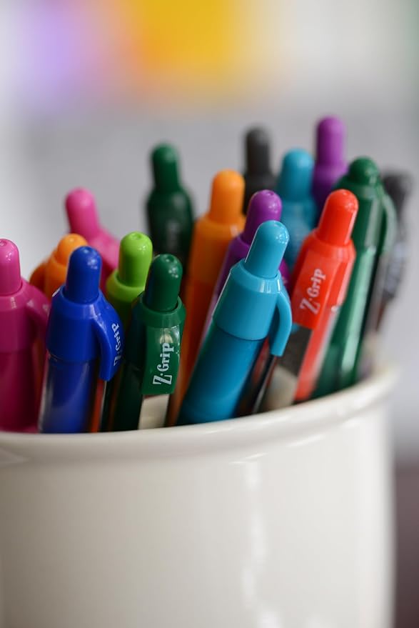 Zebra Pen Z-Grip Retractable Ballpoint Pen, Smooth-Flowing Ink, Fine Point - Image 4