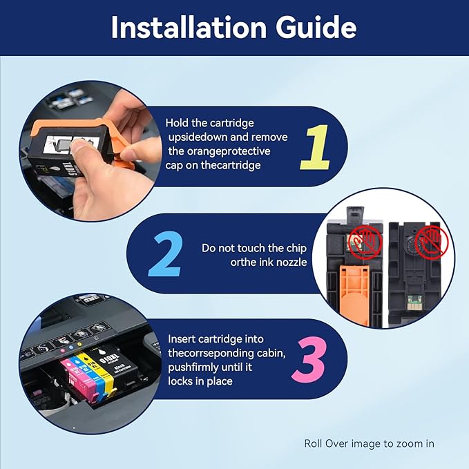 910XL Ink Cartridges Combo Pack Replacement for HP 4 Pack Black and Color 910XL Ink Cartridges HP910 HP910XL for Officejet Pro 8025e 8015e 8028e 8035e 8025 8035 8020 Printer (BK/C/M/Y)-DeskLoop Office