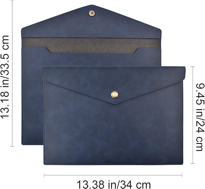 VANRA 1 Piece PU Leather File Folders A4 Document Holder File Envelope - Image 6