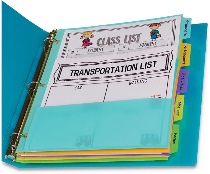 C-Line Index Dividers with Multi-Pockets, 11.5 X 10, 1 Set - Image 3