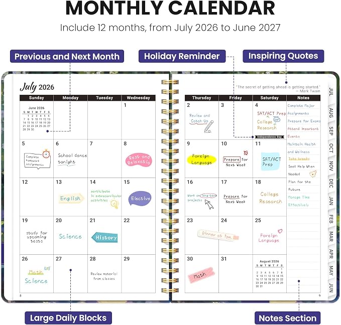 Planner 2026-2027, Monthly and Weekly Academic Planner July 2026 - Image 2