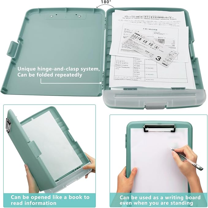 SFLHHDM Storage Clipboard with Pen Holder, High Capacity Clipboards - Image 4