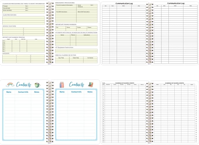 Ceiba Tree Undated Teacher Planner Lesson Planner and Record Book 8.5x11 inch - Image 8