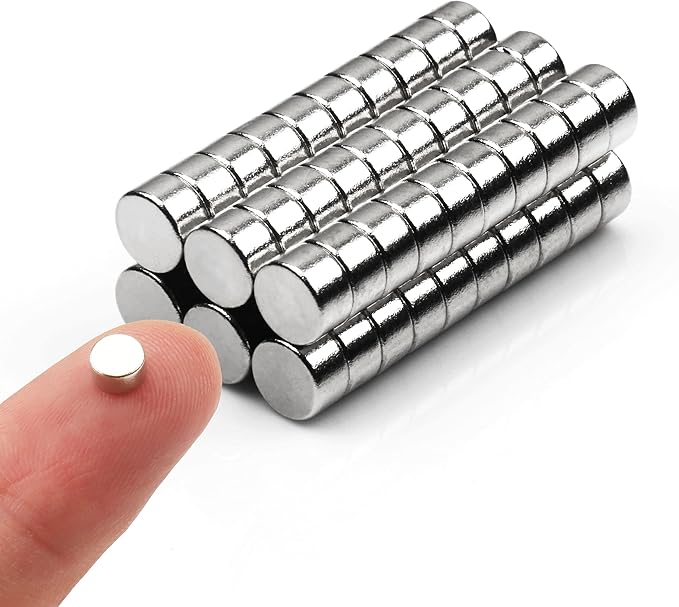 60pcs Small Magnets, Round for Refrigerator, Durable Little Miniature Tiny Mini by Linlinzz