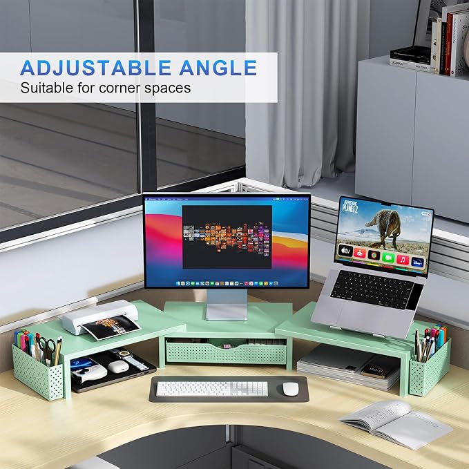 gianotter Dual Monitor Stand Riser, Desk Organizer - Image 3