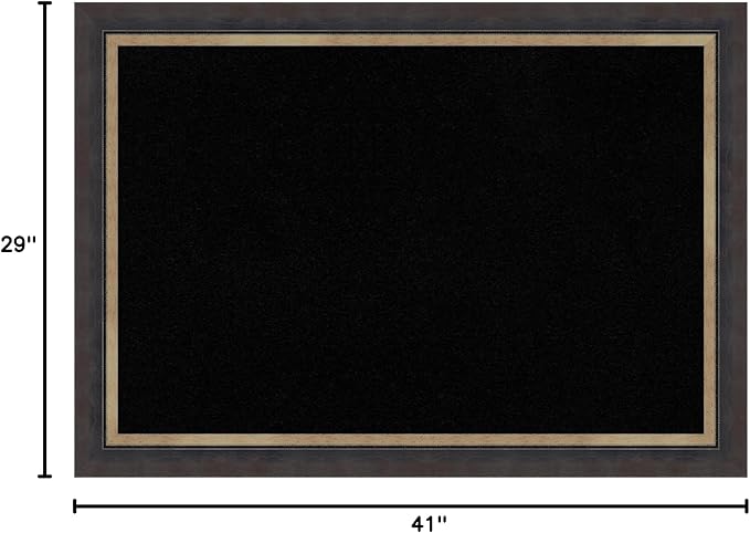 Amanti Art Black Cork Board for Wall, 29x41 Vision Board with Black Wood Frame, Large Corkboard Office Decor for Home Organization, Casual Corkboard Pinboard to Display Items for Home Organization in-DeskLoop Office