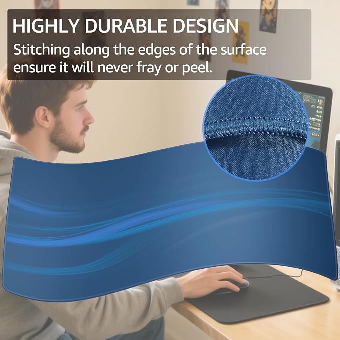 KTRIO Large Gaming Mouse Pad, Desk Mat, 31.5 x 15.7 in, XXL | Smooth - Image 3