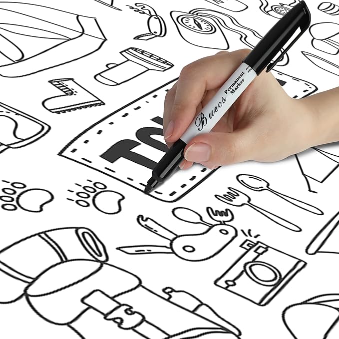 Permanent Markers, 80 Count Black Permanent Markers, Fine Point, Waterproof & Smear Proof Markers, Quick Drying, Office Supplies for School, Office, Home-DeskLoop Office