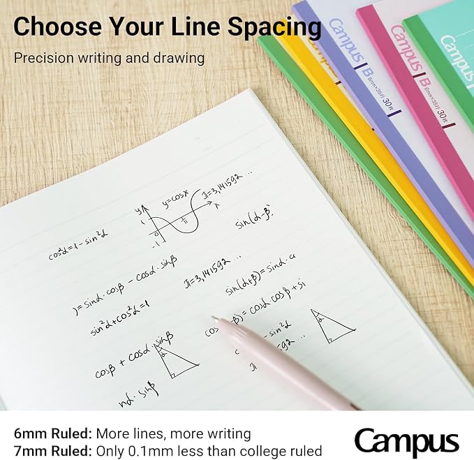 KOKUYO Composition Notebooks, 5 Pack Campus Semi-B5 Comp Book - Image 3