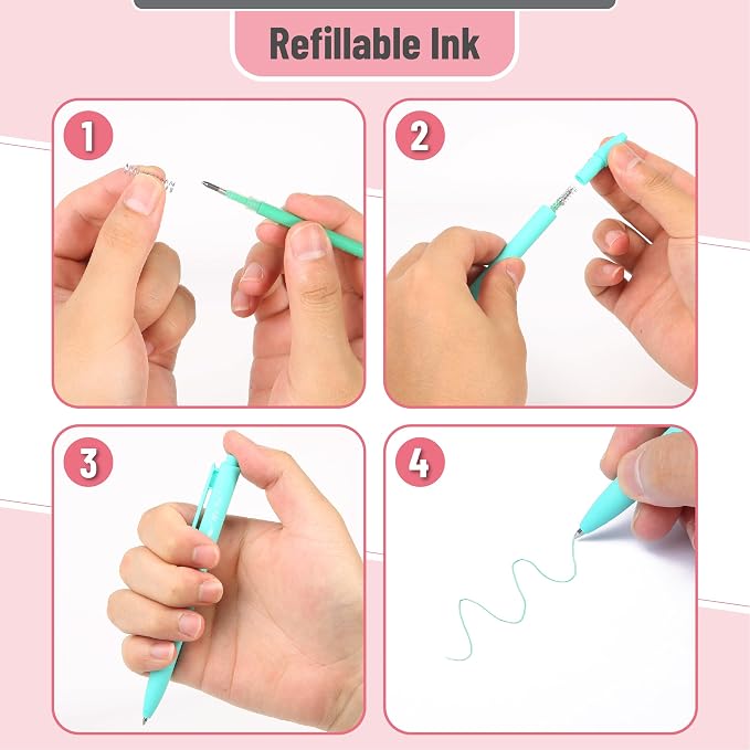Mr. Pen- Retractable Gel Pens, 12 Pack, Fast Dry, Smooth Writing, Cute Pens - Image 5