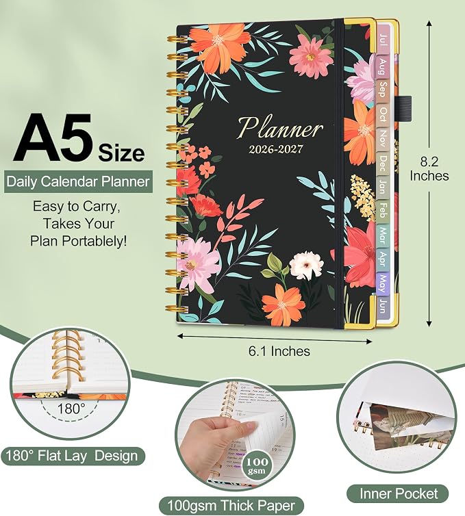 Academic Planner 2026-2027, Hardcover Weekly and Monthly Calendar Planner from - Image 5
