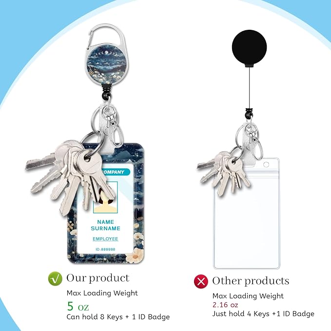 Hancynir Lanyards for Id Badges, Moon Lunar Eclipse Badge Holder - Image 5