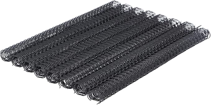 100 Pack Metal Twin Loop Binding Wire Coils, 34-Loop, 3/4" Cinch Book Binding Wire, 3:1 Pitch, YolieraArt Double Loop Bindings180 Sheet Capacity Fit for School Office Notebook Maker Black-DeskLoop Office