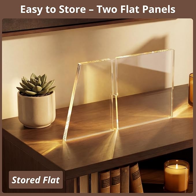 Acrylic Desktop Book Stand, Magazines & Art Books, 12×7×5 in Slim Transparent - Image 7
