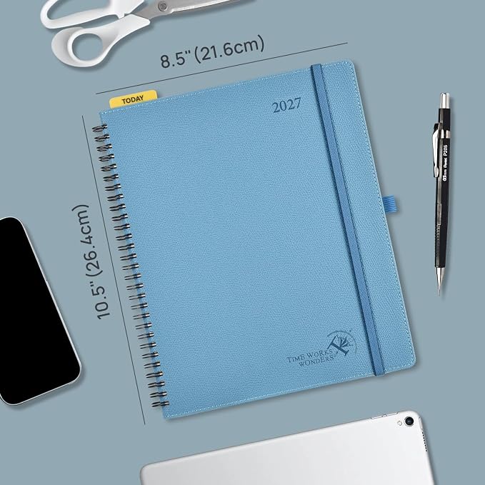 POPRUN 2027 Planner, 8.5" x 10.5" Weekly Calendar Book, Daily Appiontment Book - Image 2