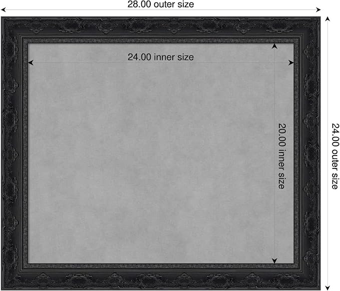 Amanti Art Black Framed Magnetic Board 24x28 Medium Vision Board - Image 2