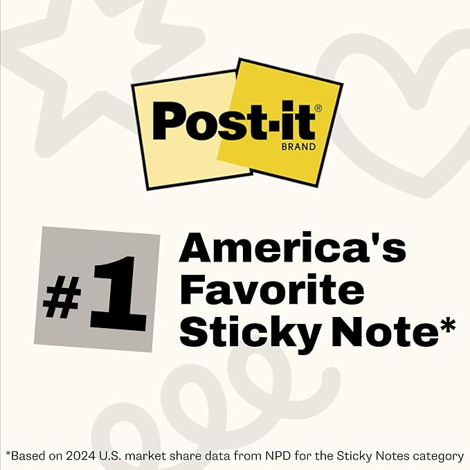 Post-it Super Sticky Notes, 3 x 3 in, Neutrality, 3 Pads, 45 Sheets/Pad | - Image 6