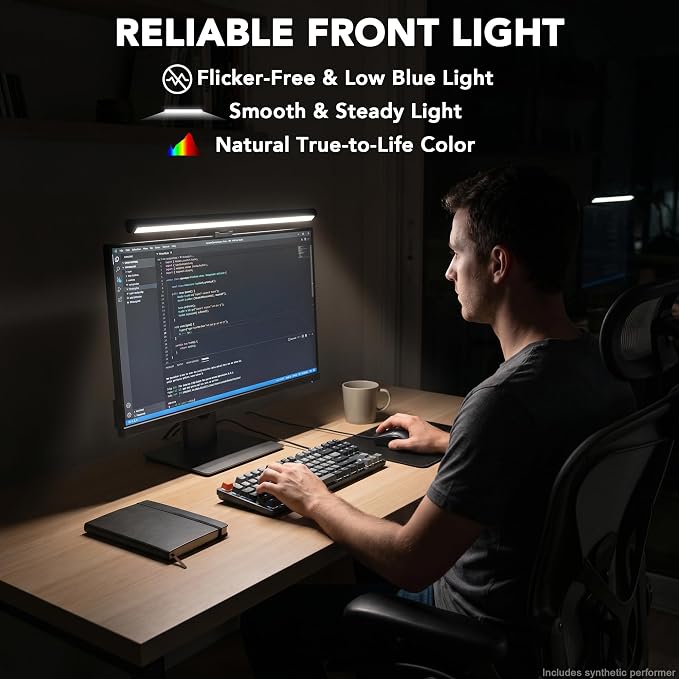 Smart Monitor Light Bar with RGB Backlight, Software-Controlled Display Color & - Image 4