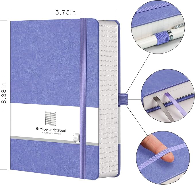 AHGXG Lined Journal Notebook, 320 Numbered Pages Thick Journal - Image 2