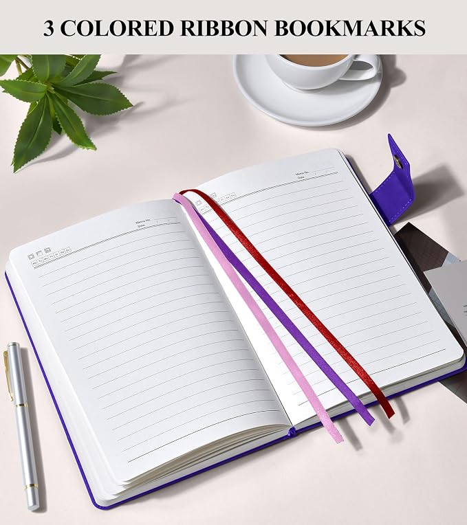 PAIBAS 7.6 x 10 Lined Notebook Journal 366 Pages Leather Journal - Image 6