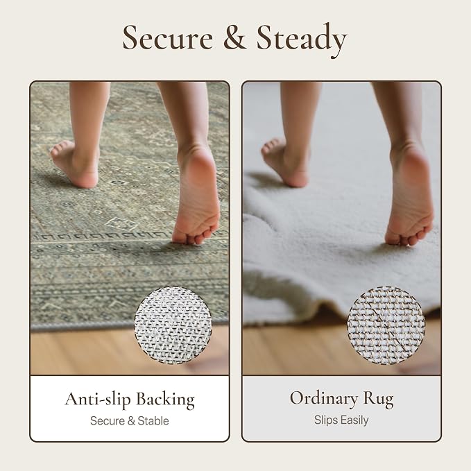 GENIMO Runner Rug 2x8 Non Slip Machine Washable Hallway Runner Rug, Low Pile - Image 8