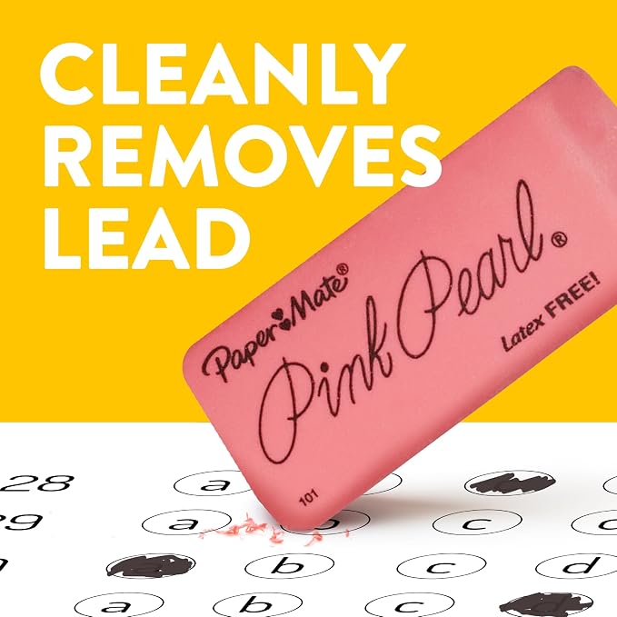Paper Mate Pink Pearl Erasers, Teacher Supplies - Image 5