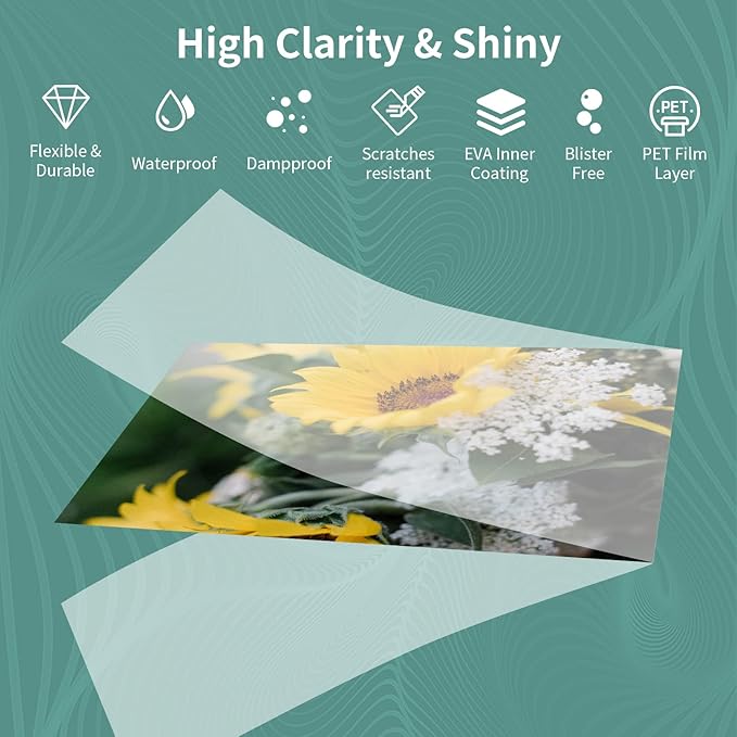 5 mil Thermal Laminating Sheets 5000 Packs, 9” x 11.5” Clear Laminating Pouches Holds 8.5 x 11 Inch Sheet, Letter Size Lamination Paper for Laminator - Rounded Corner-DeskLoop Office