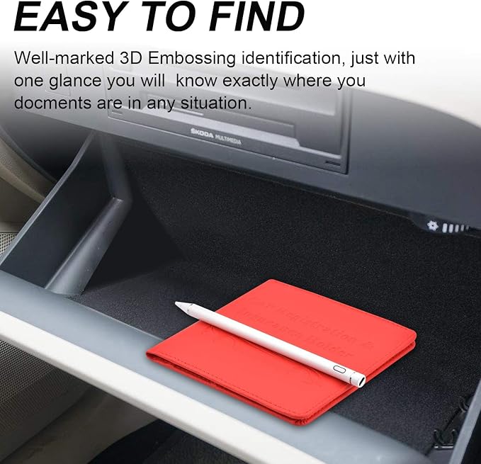 Cacturism Car Registration and Insurance Holder, Vehicle Glove Box Car - Image 7