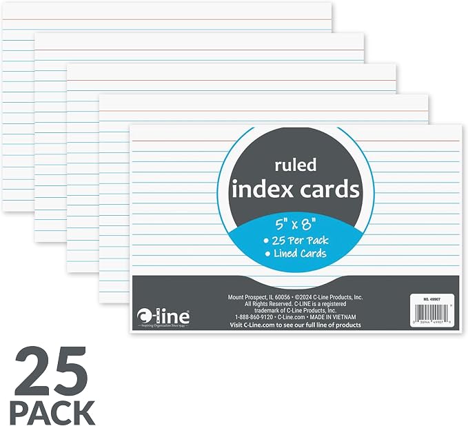 C-Line 5” x 8” Index Cards - Image 4