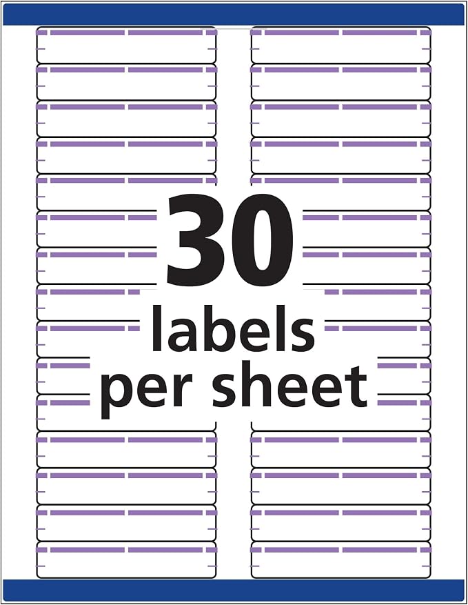 Avery TrueBlock File Folder Labels, 2/3" x 3-7/16", 750 Printable Labels - Image 5