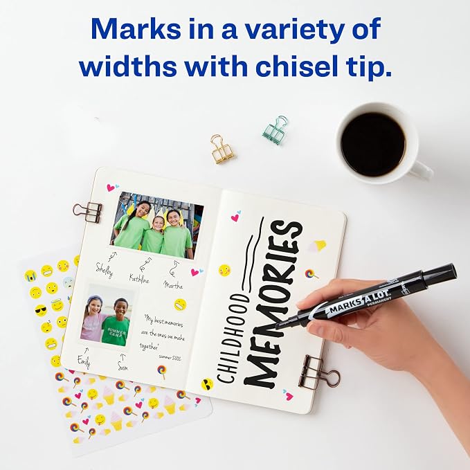 Avery Marks-A-Lot Large Desk-Style Chisel Tip, Value Pack 36 Black Permanent - Image 4