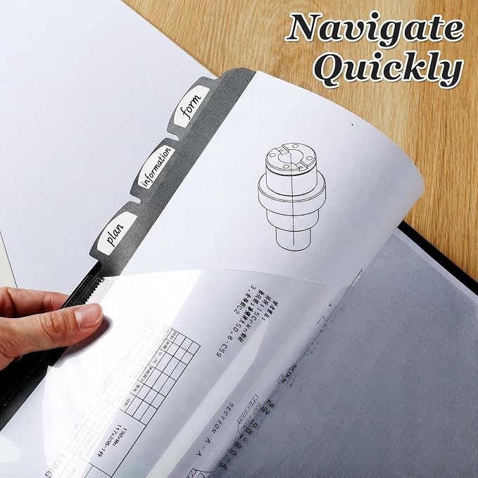 Epakh 12 Pcs Binder Dividers for 3 Rings Binders Index Dividers - Image 5