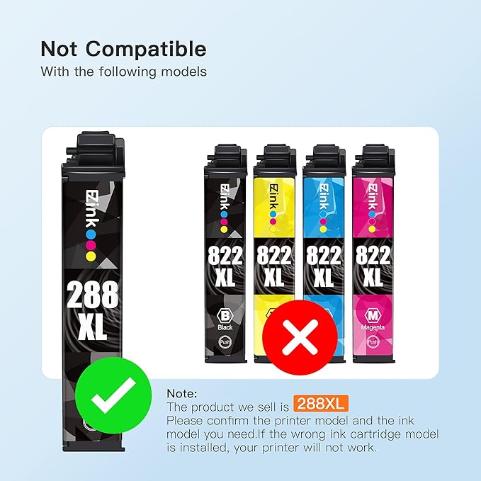 E-Z Ink Remanufactured Ink Cartridge Replacement for Epson 288 288XL High Yield to use with XP-440 XP-446 XP-330 XP-340 XP-430 (2 Black, 1 Cyan, 1 Magenta, 1 Yellow with Latest Upgraded Chips)-DeskLoop Office