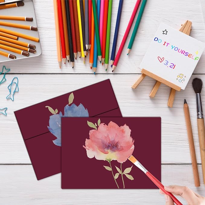 4x6 Envelopes Burgundy For Invitation, A6 envelope 4.75 x 6.5 inch, 4X6 - Image 7