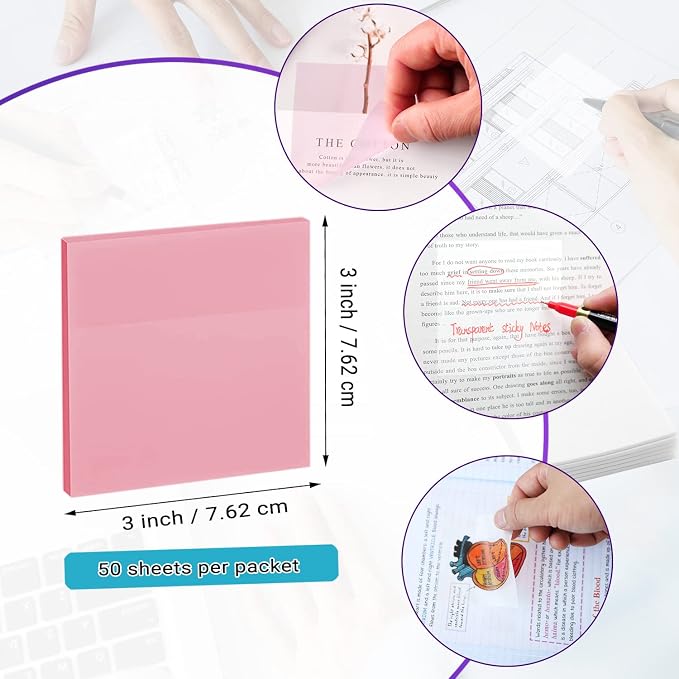 ENLUOM Transparent Sticky Notes - Image 4